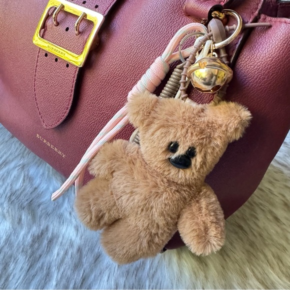 Plush Brown Teddy Bear Keychain - Picture 4 of 6